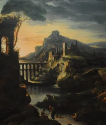 Evening Landscape with an Aqueduct